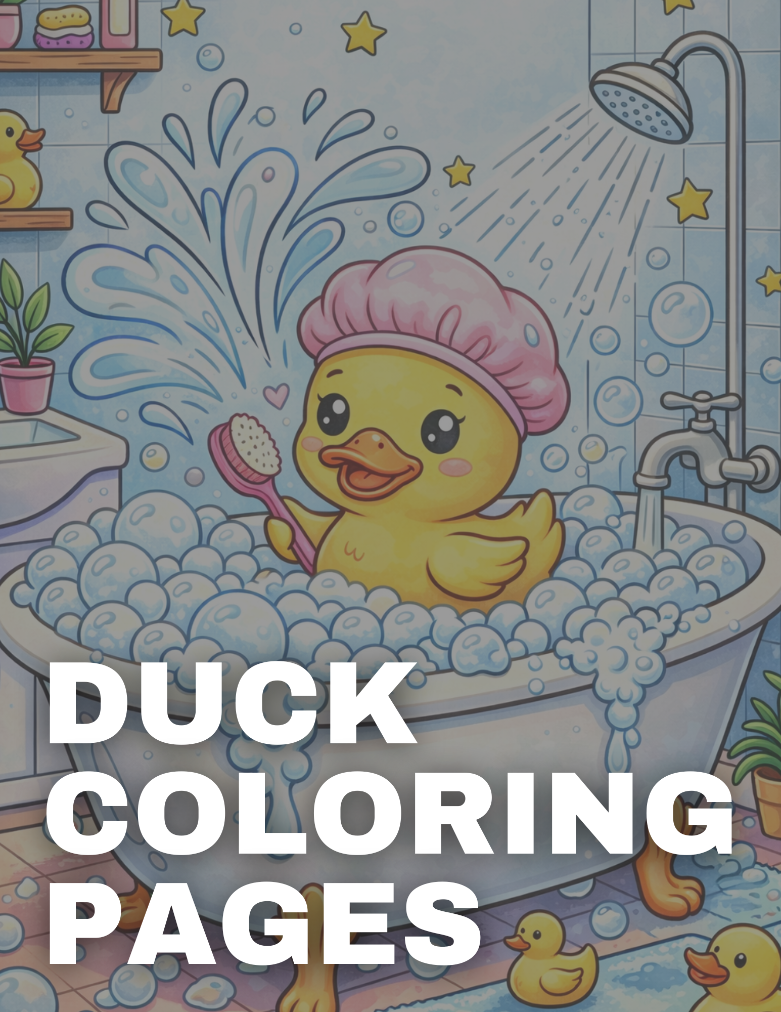 Cute Duck Coloring Pages