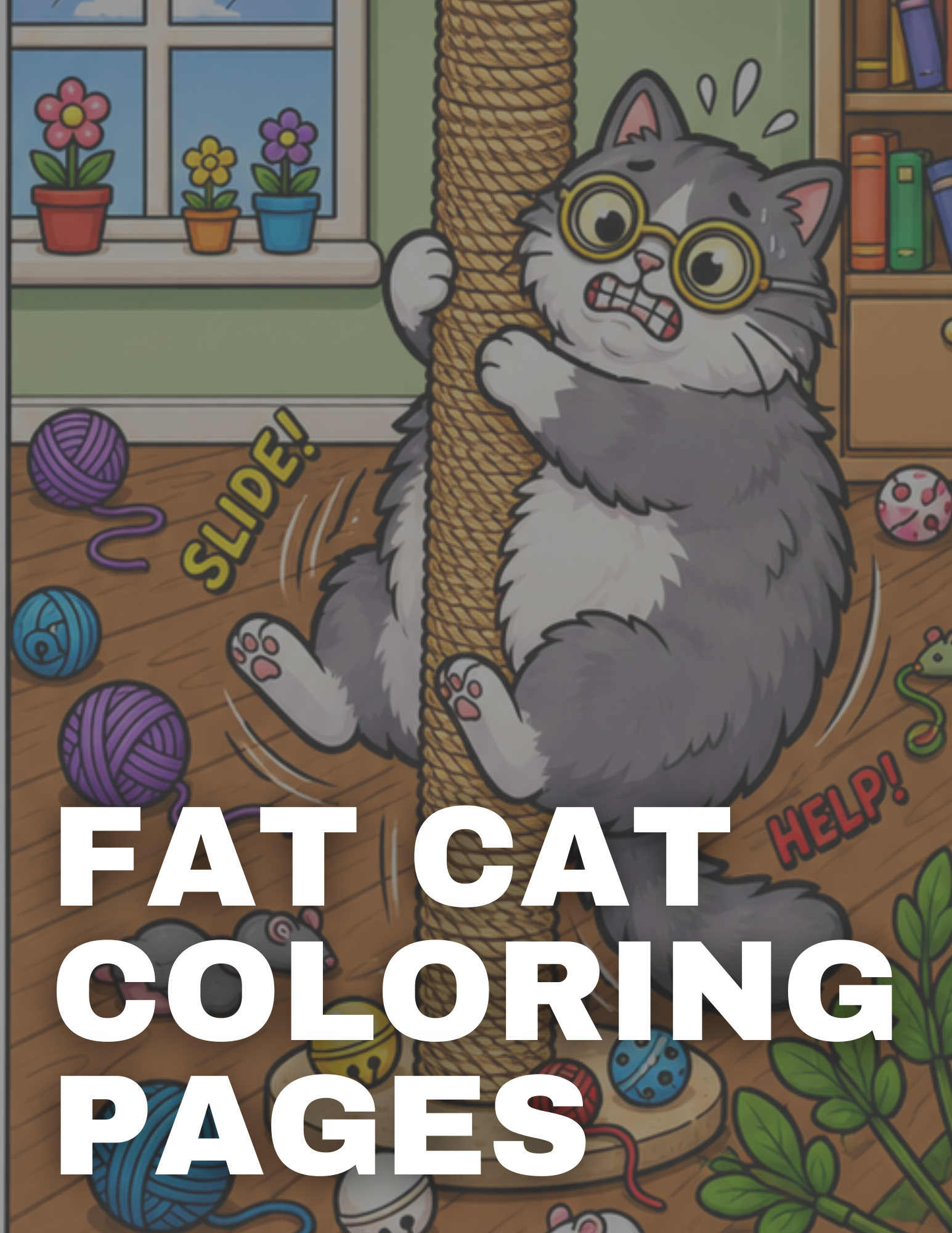 Free Cute Fat Cat Coloring Pages